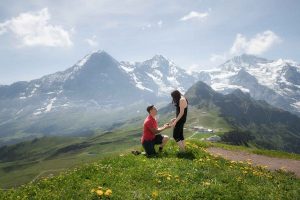 Surprise Engagement above Wengen