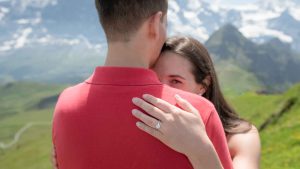 Surprise Engagement above Wengen