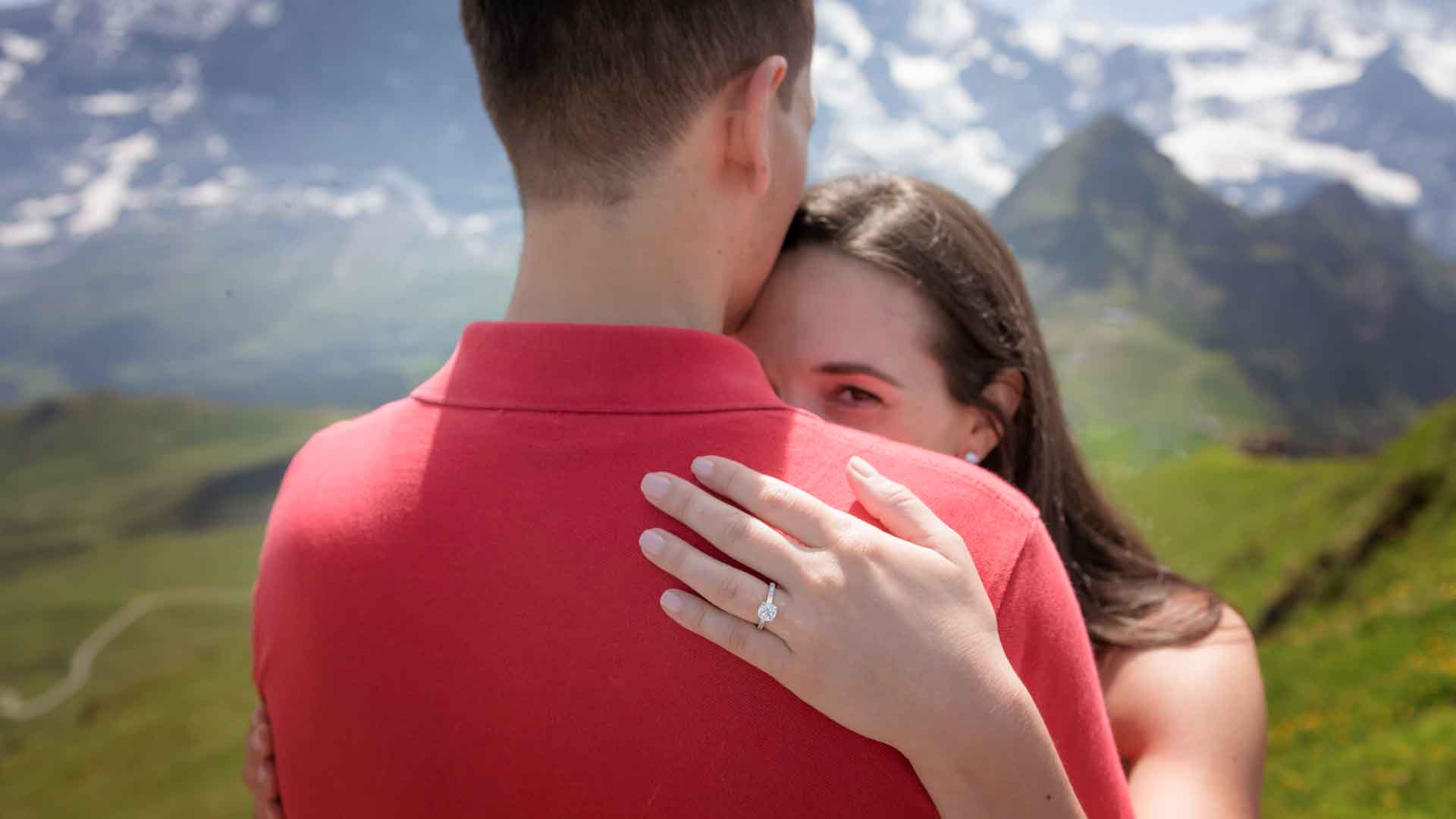 Surprise Engagement above Wengen