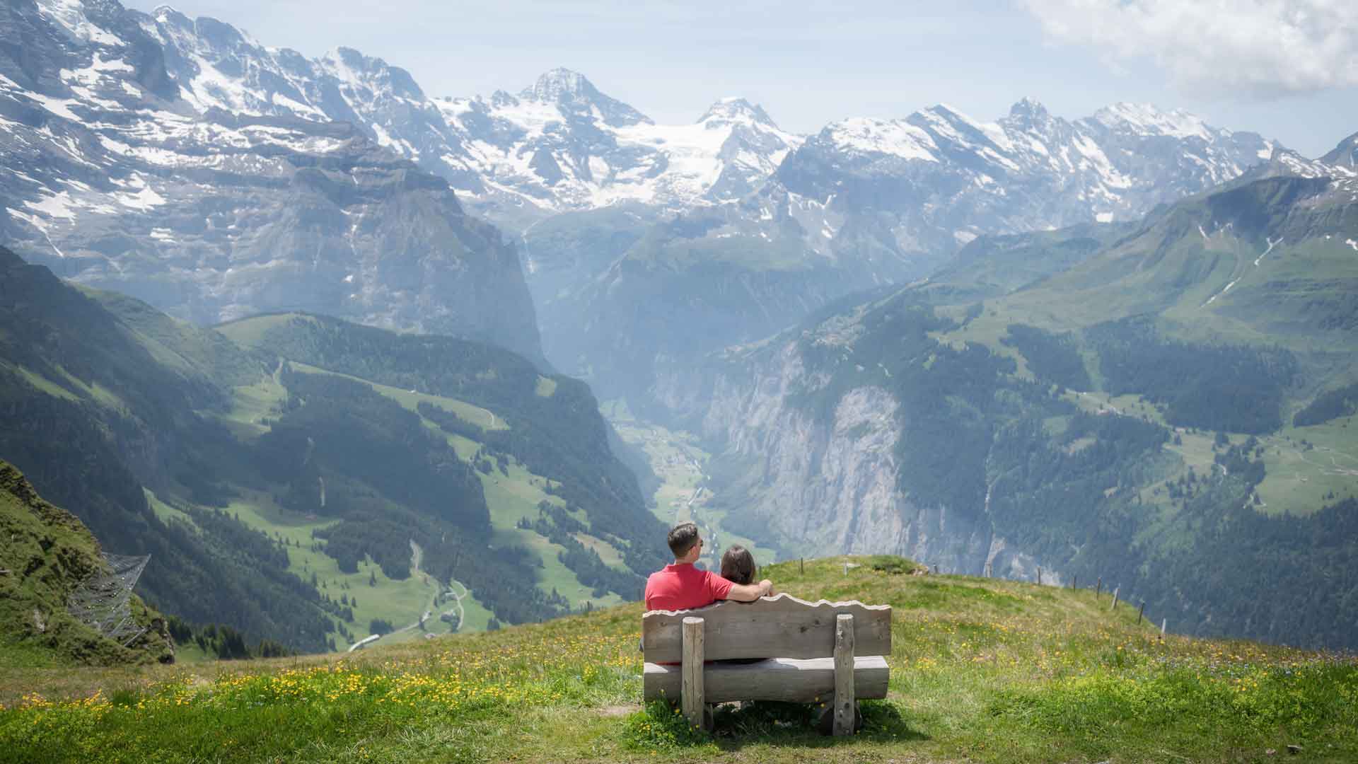 Surprise Engagement above Wengen