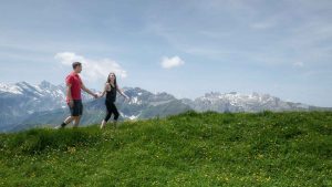 Surprise Engagement above Wengen