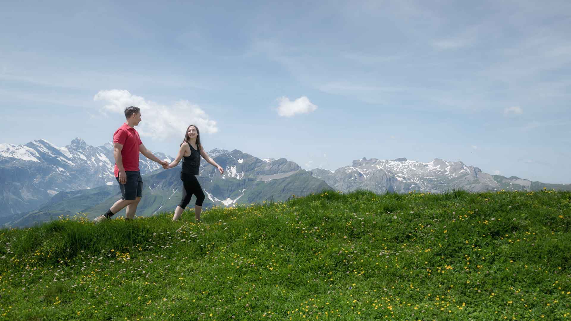 Surprise Engagement above Wengen