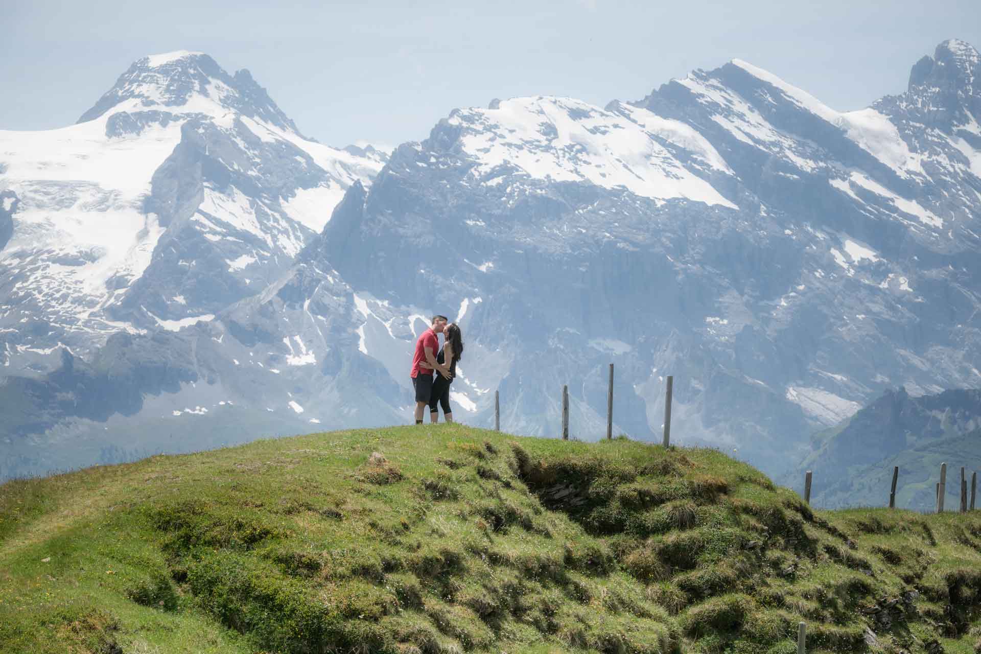 Surprise Engagement above Wengen