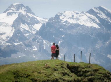 Surprise Engagement above Wengen