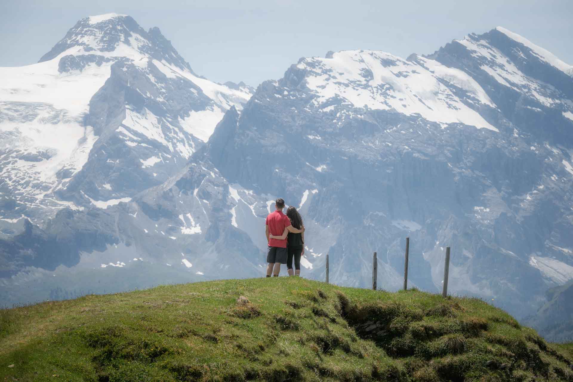 Surprise Engagement above Wengen