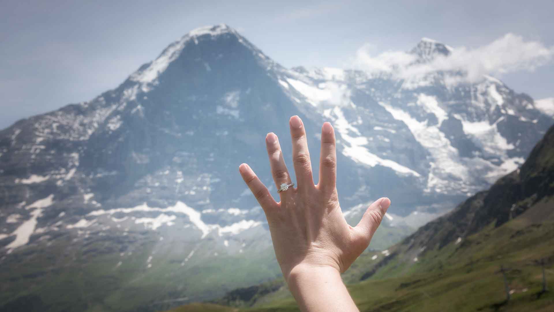 Surprise Engagement above Wengen