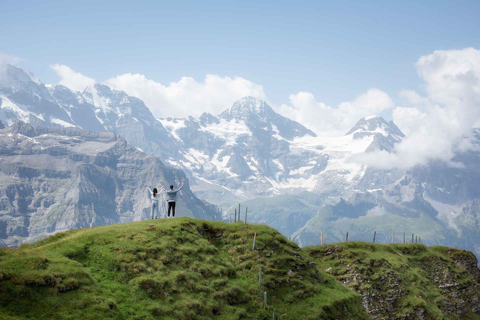 Photographer for a surprise wedding proposal on Männlichen mountain.