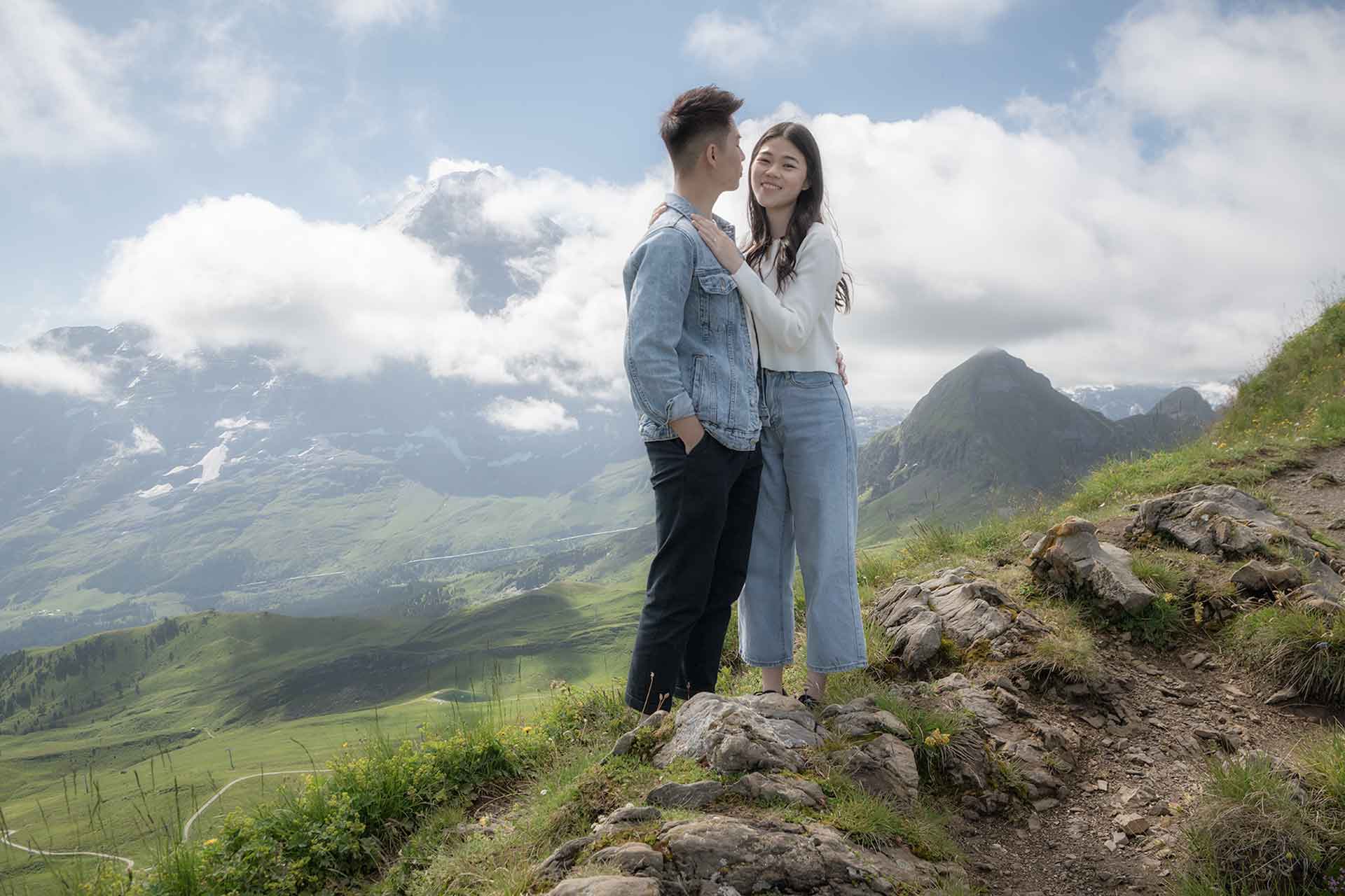 Surprise Engagement above Wengen 