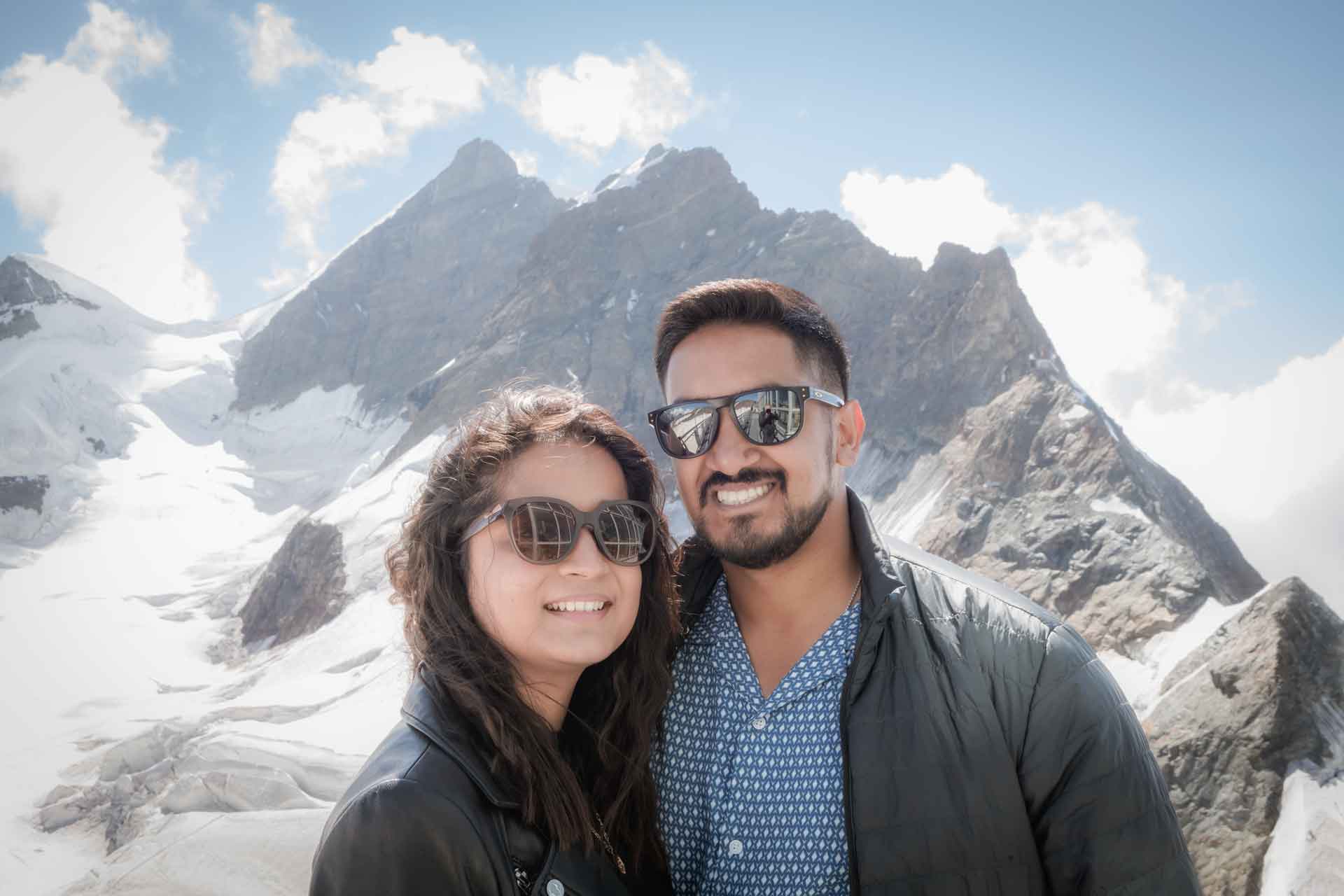 engagement on the jungfraujoch