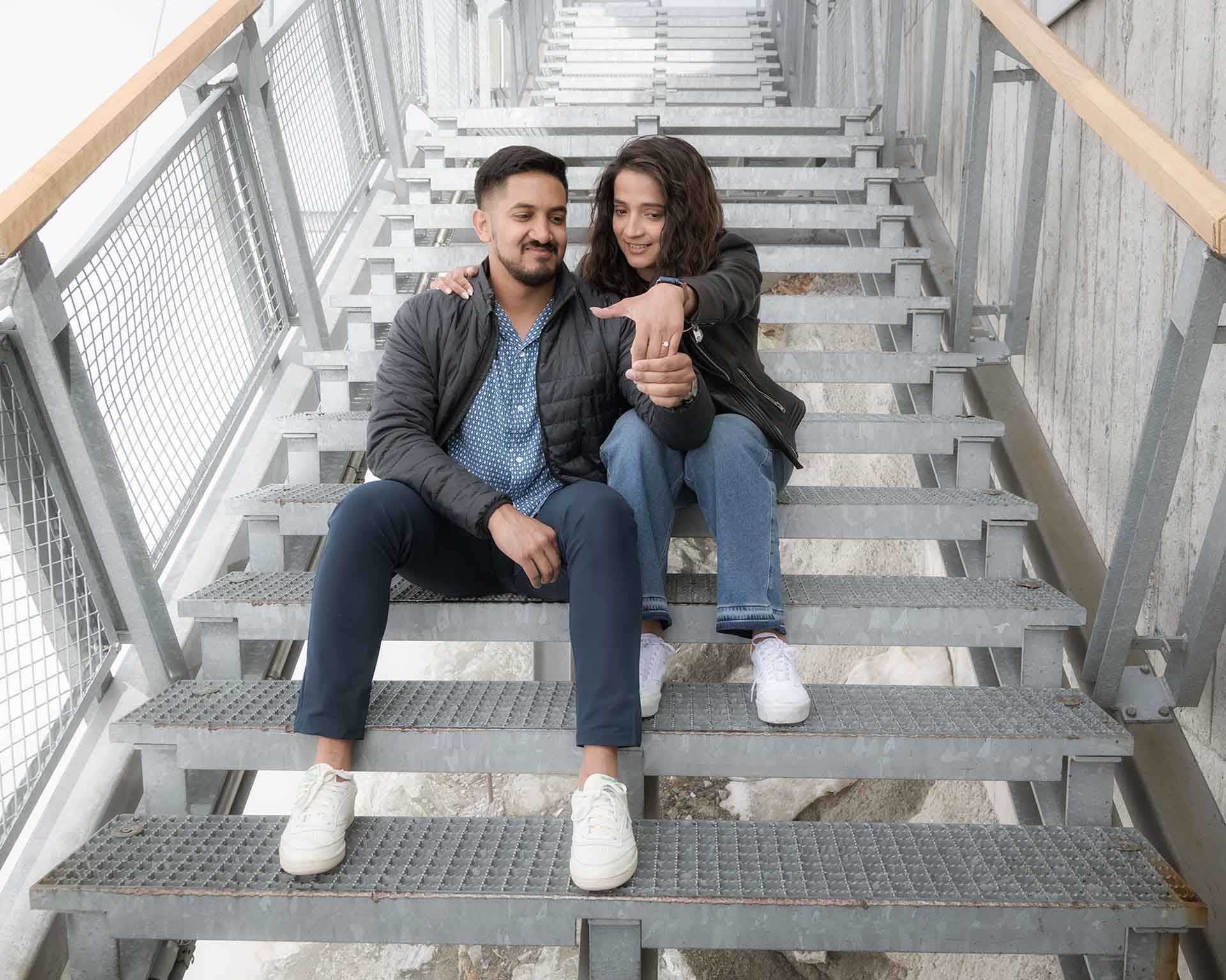 surprise engagement jungfraujoch