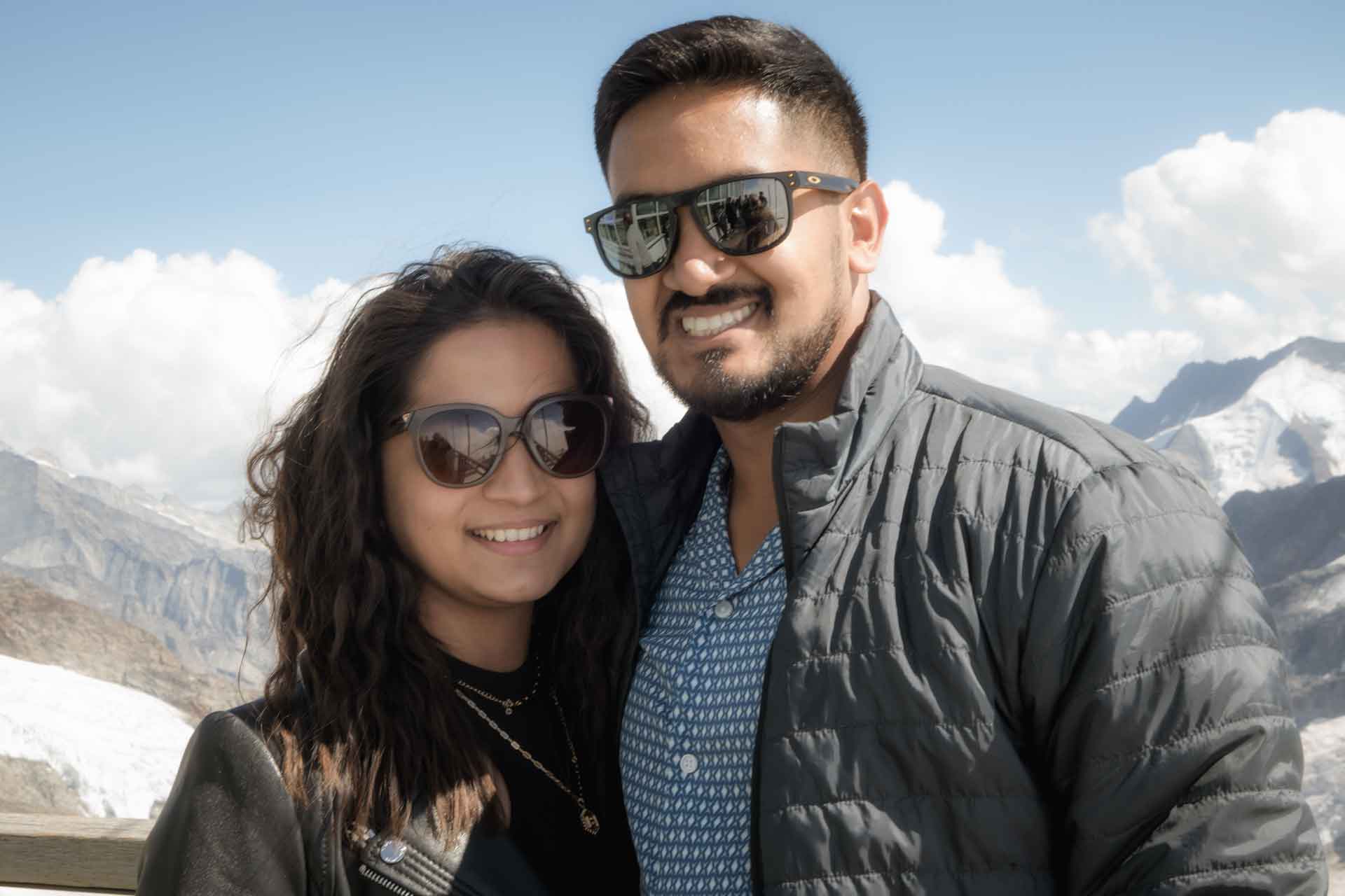 wedding proposal on the jungfraujoch