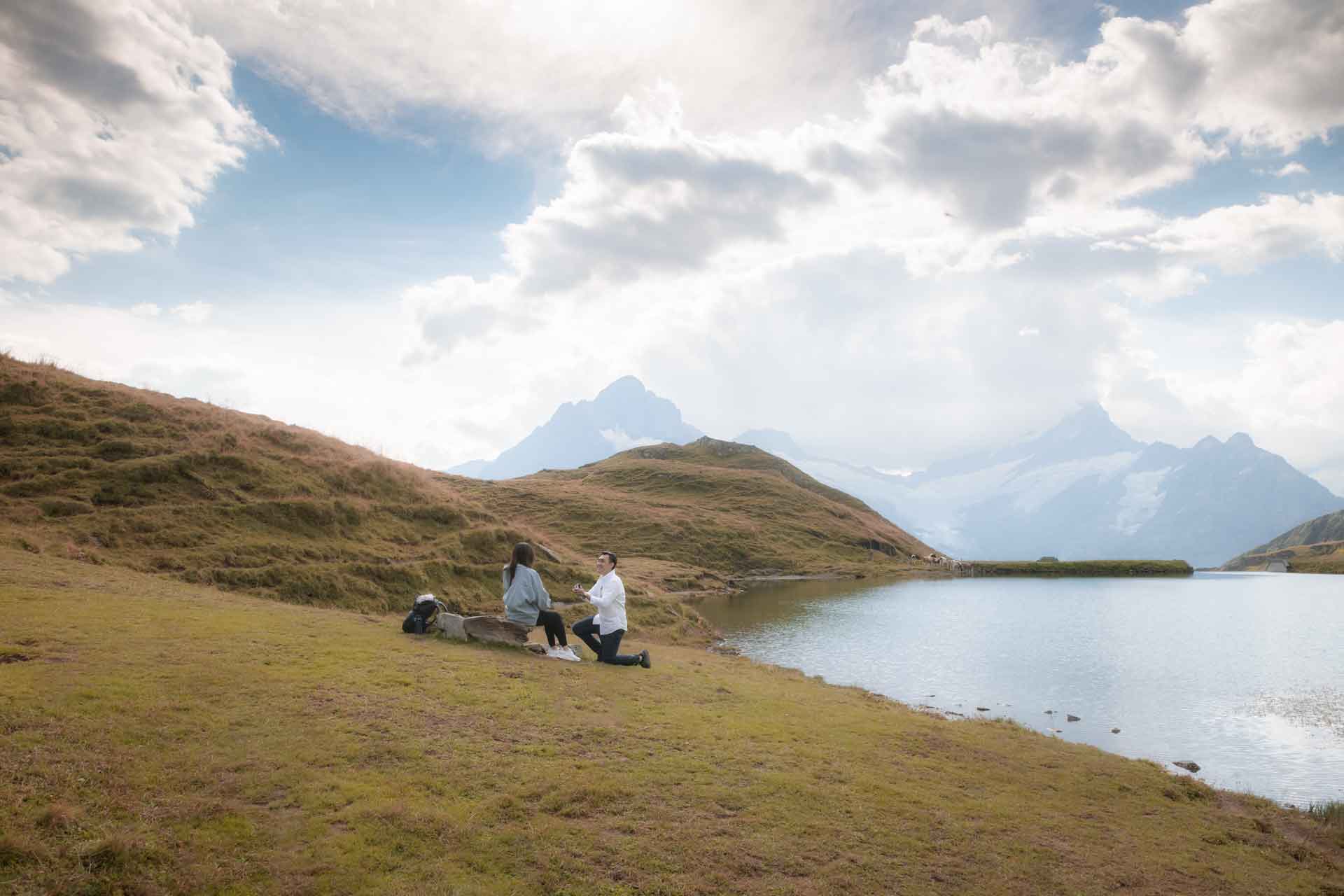 Surprise engagement Bachalpsee