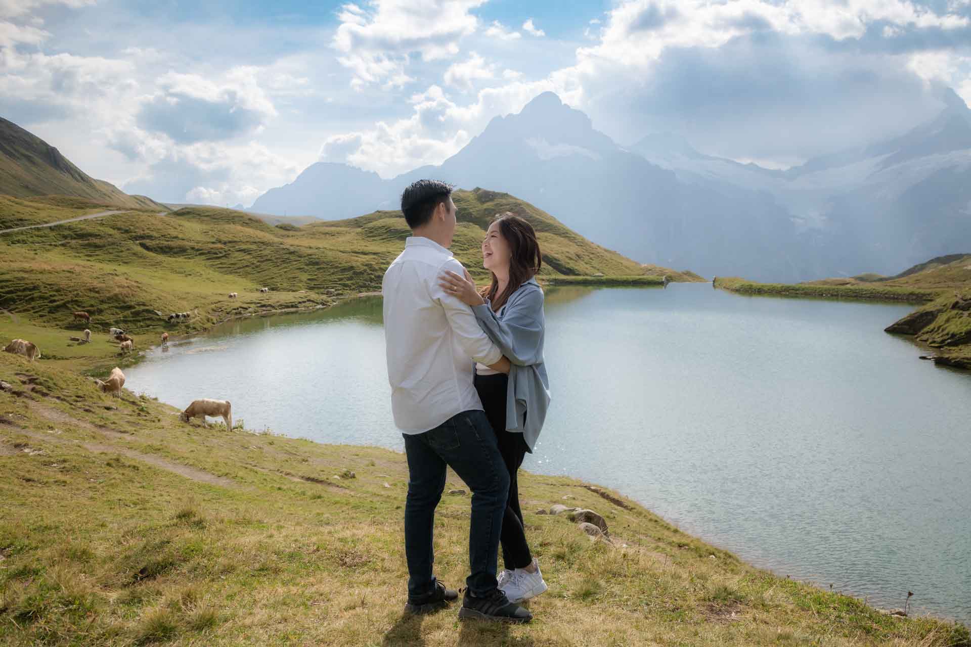 Surprise engagement Bachalpsee