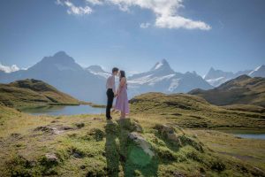 Bachalpsee Lake Surprise engagement Photographer Bachalpsee Lake, Grindelwald, Switzerland, John Wisdom