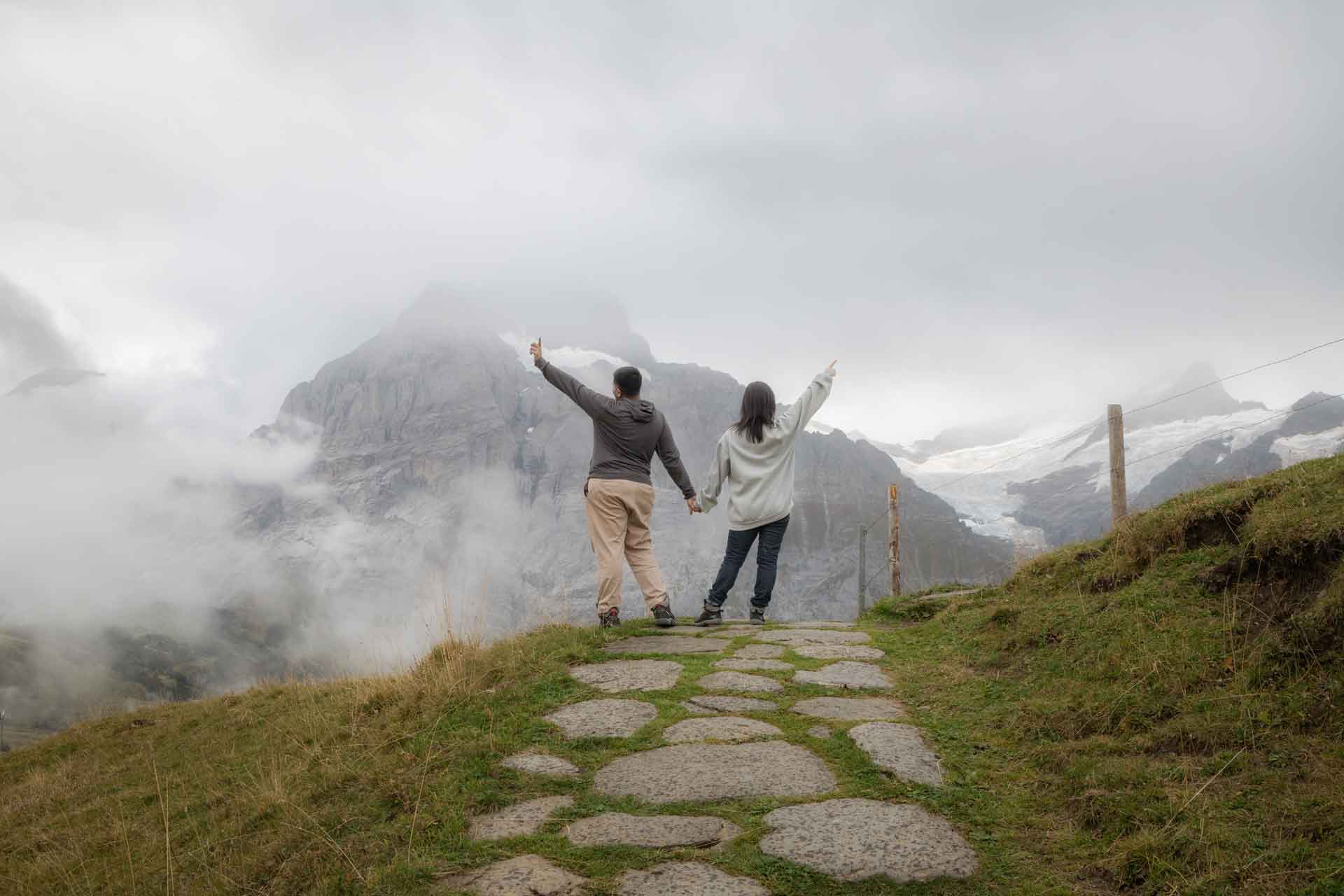 Photo shoot on Grindelwald First