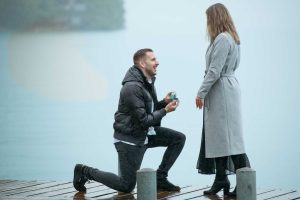 Iseltwald Pier Surprise Engagement photographer Marriage proposal on Iseltwald Pier