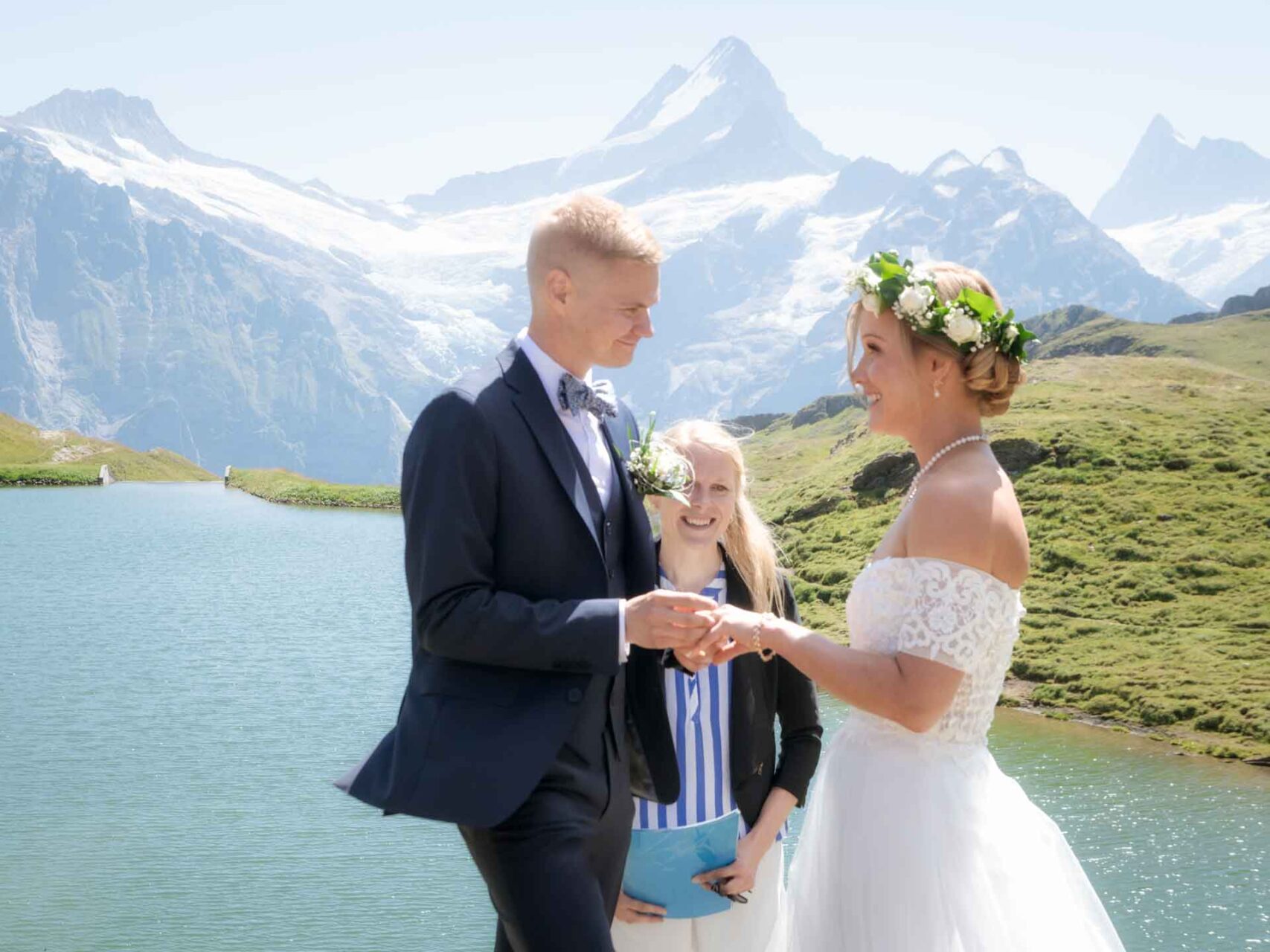 Symbolic Wedding at Bachalpsee lake, Grindelwald