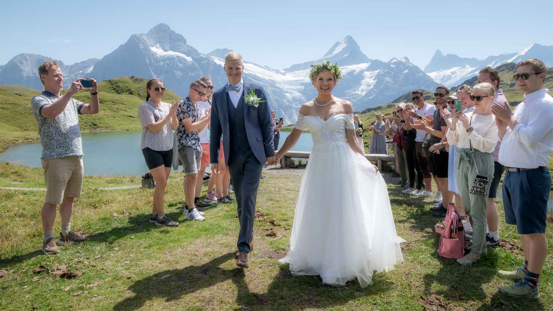 Symbolic Wedding at Bachalpsee lake, Grindelwald