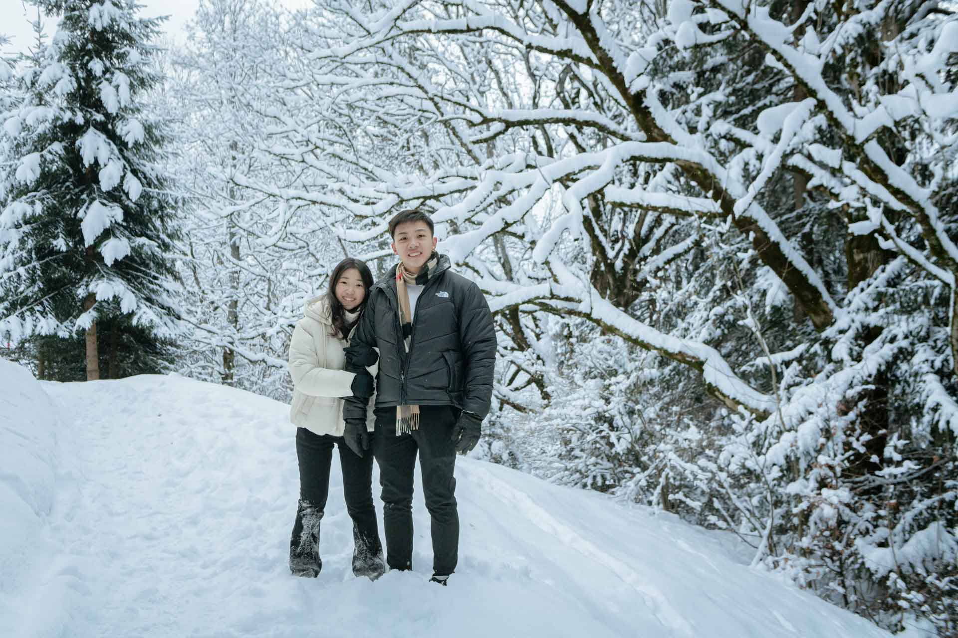 Surprise Engagement In The Snow