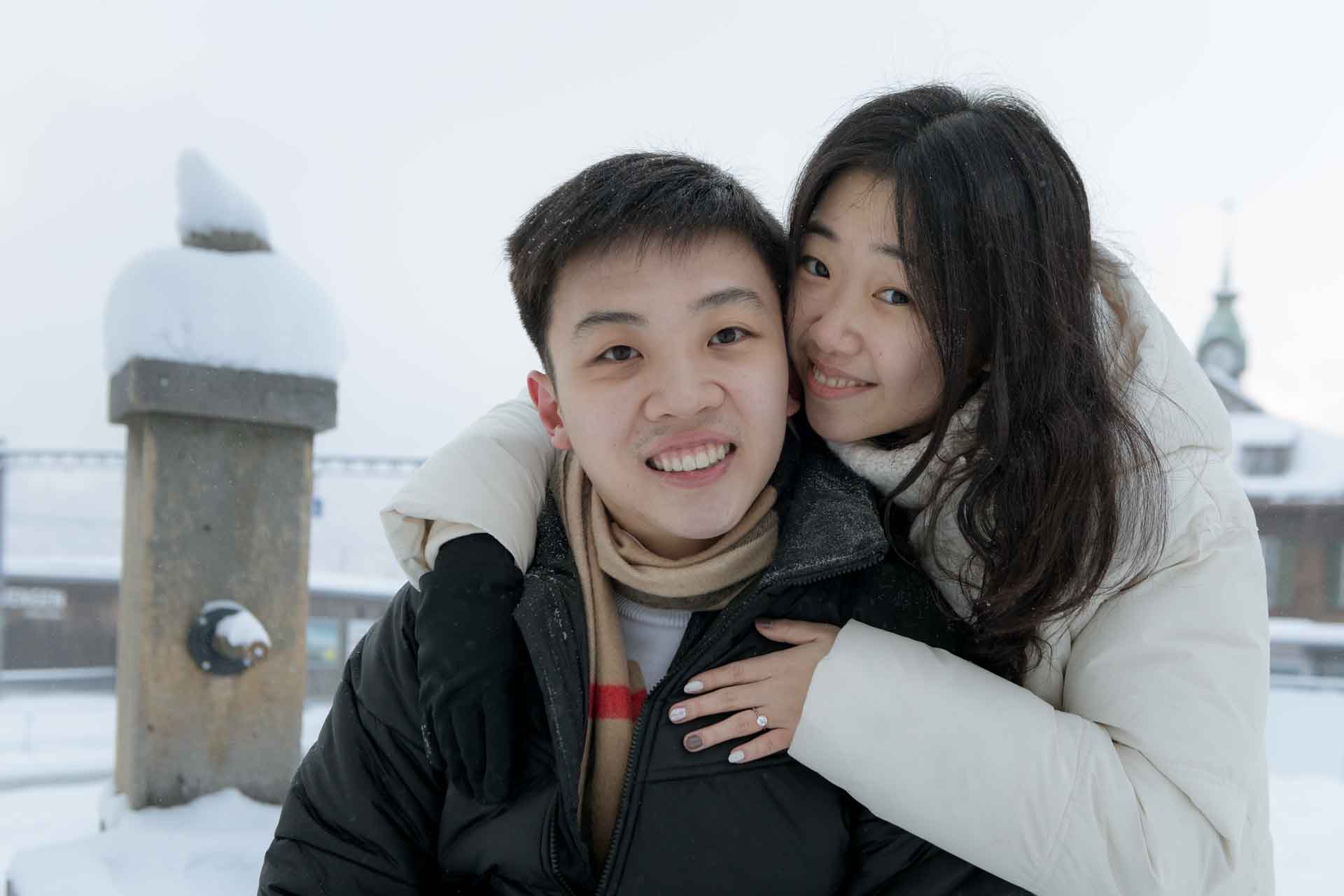 Surprise Engagement In The Snow