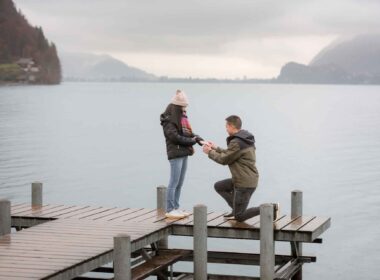 CLOY engagement on a rainy day