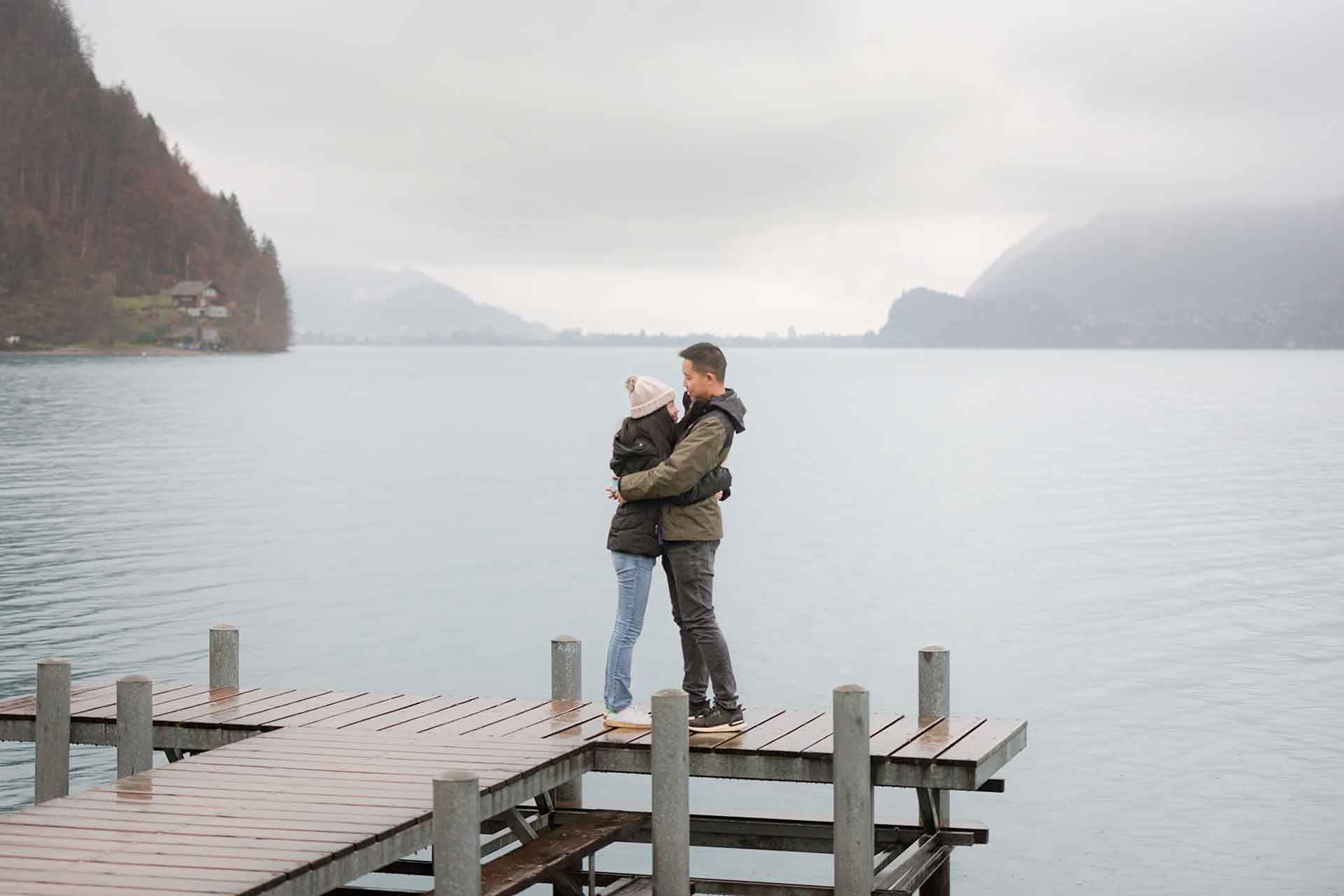 CLOY engagement on a rainy day