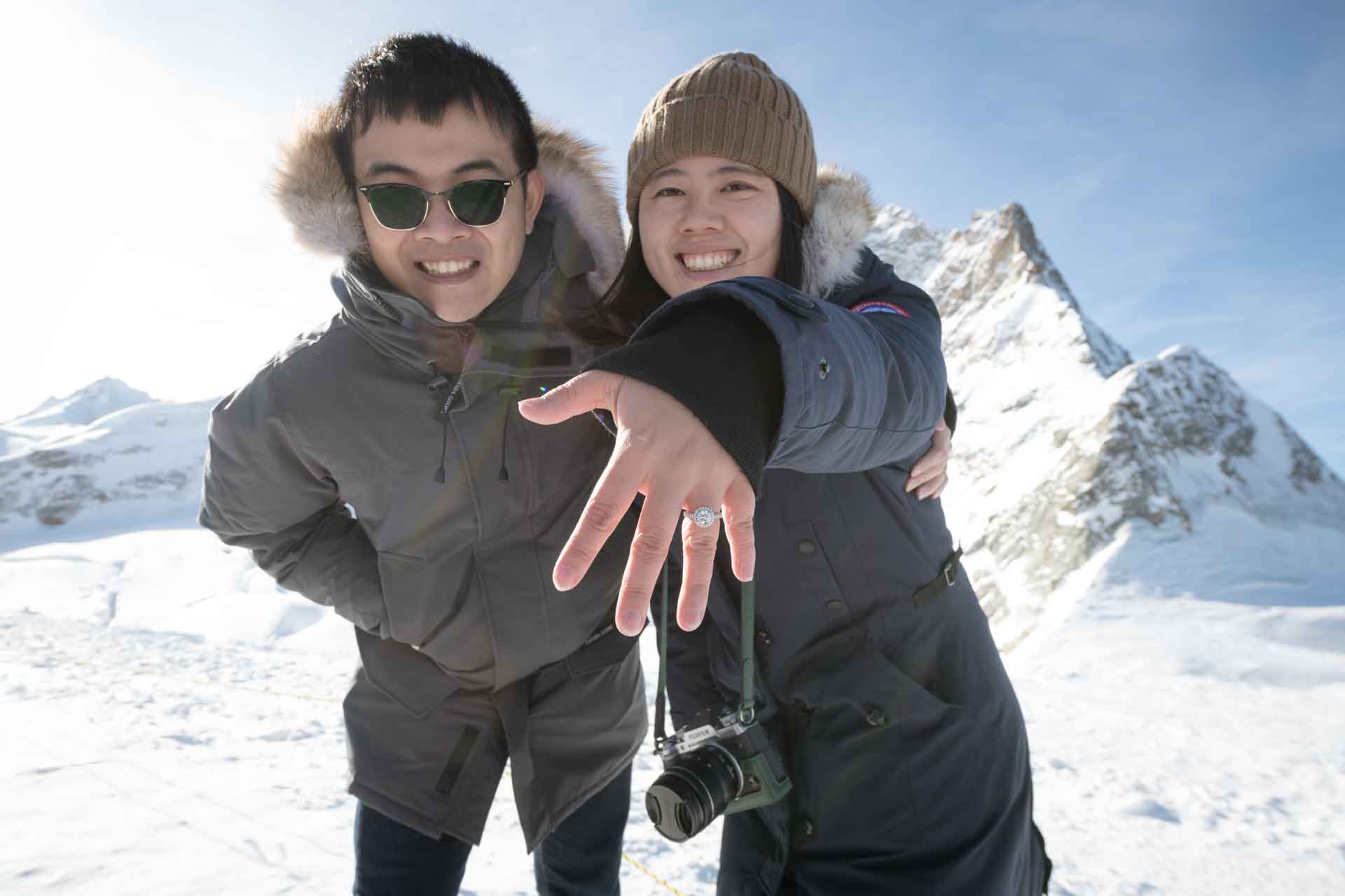 Engagement on the Jungfraujoch