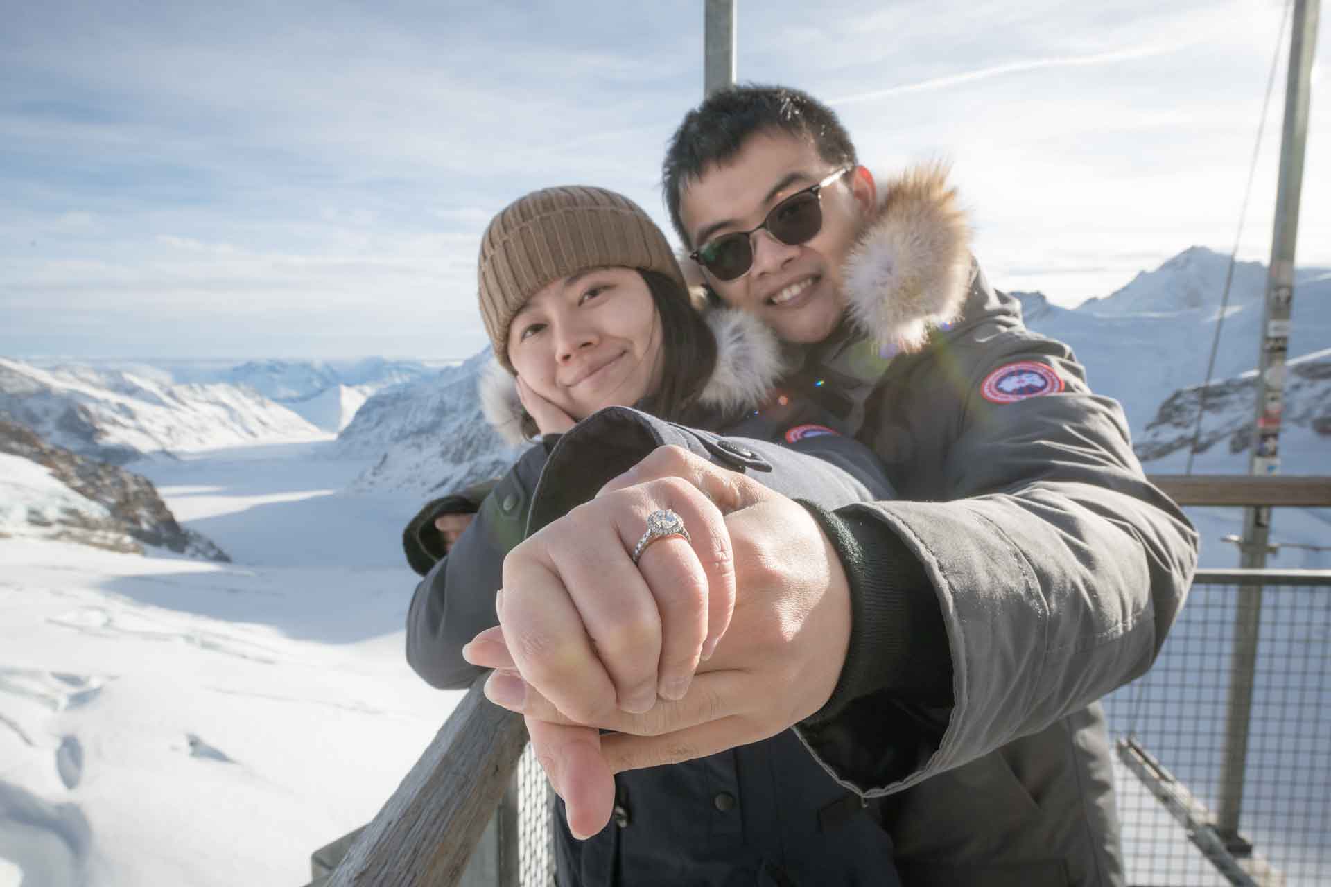 Engagement on the Jungfraujoch