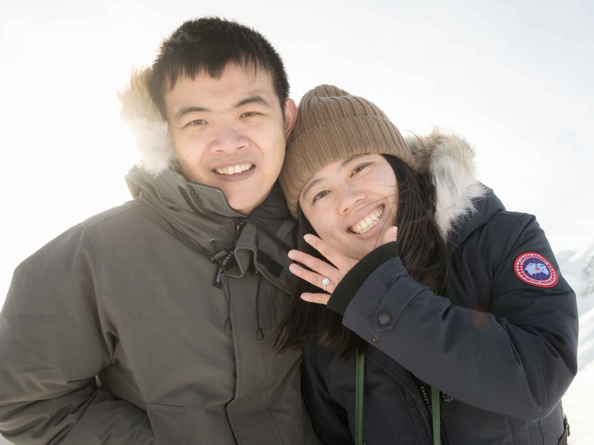 Engagement on the Jungfraujoch