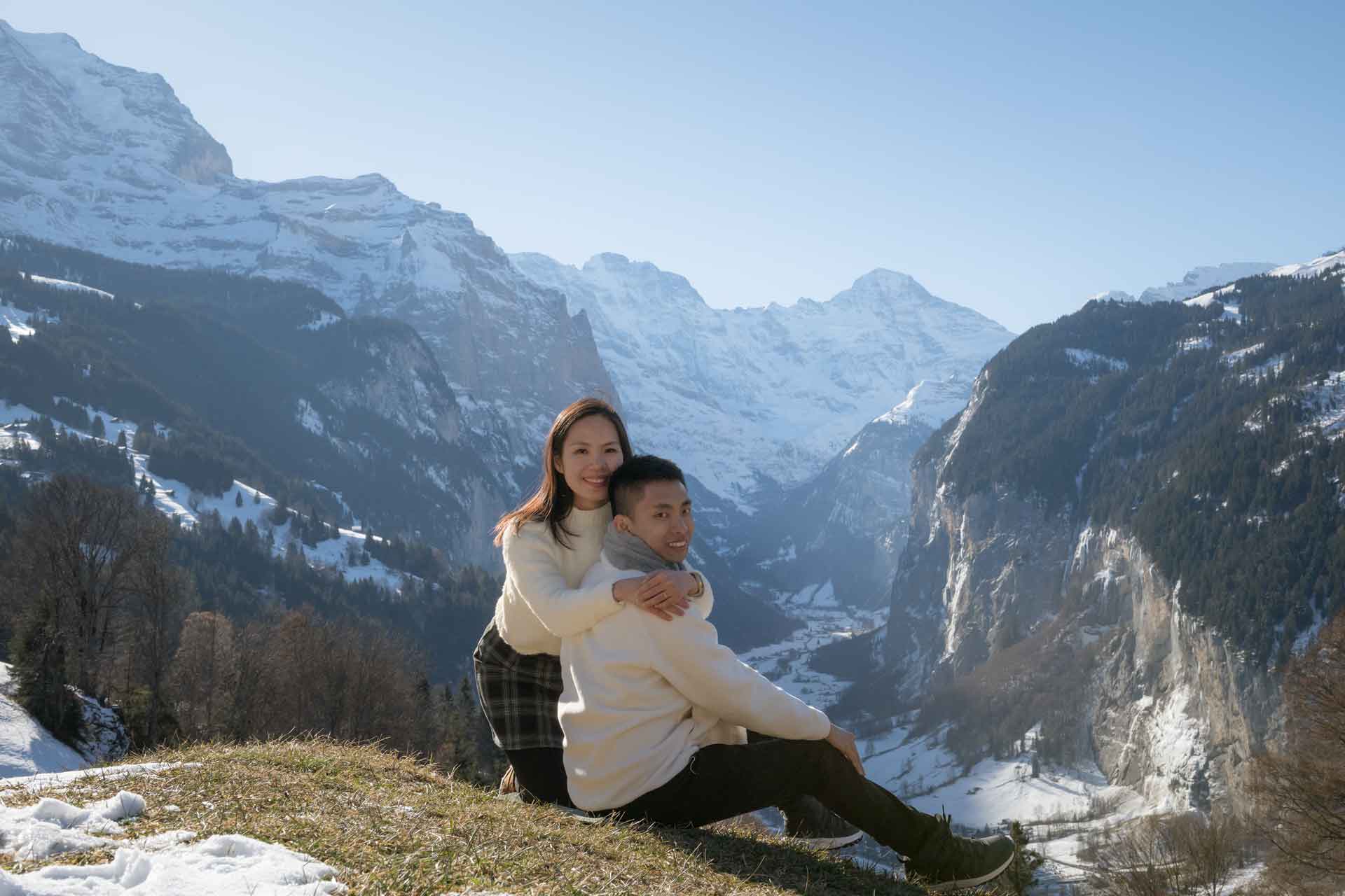 Honeymoon photo shoot in Lauterbrunnen