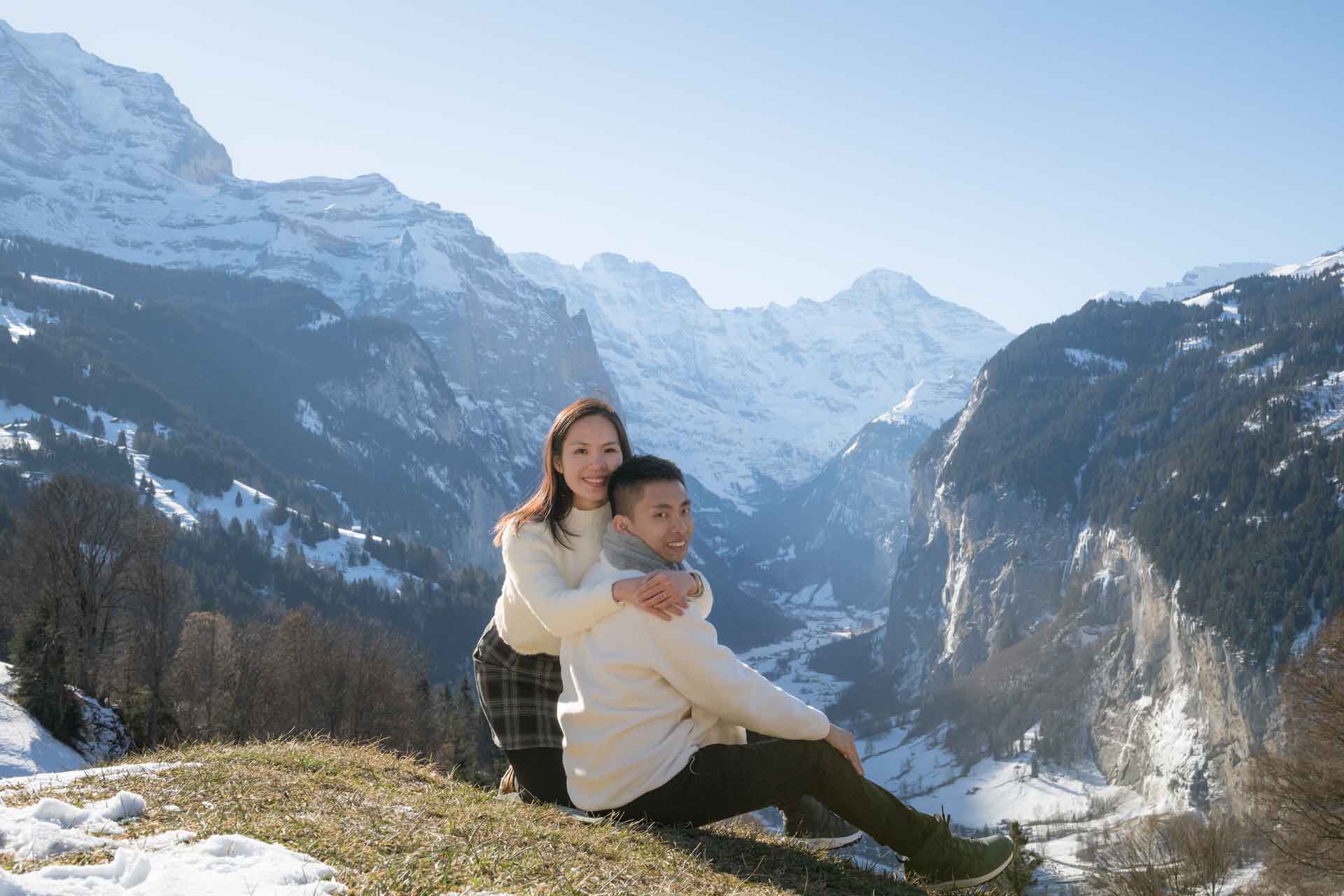 Honeymoon photo shoot in Lauterbrunnen