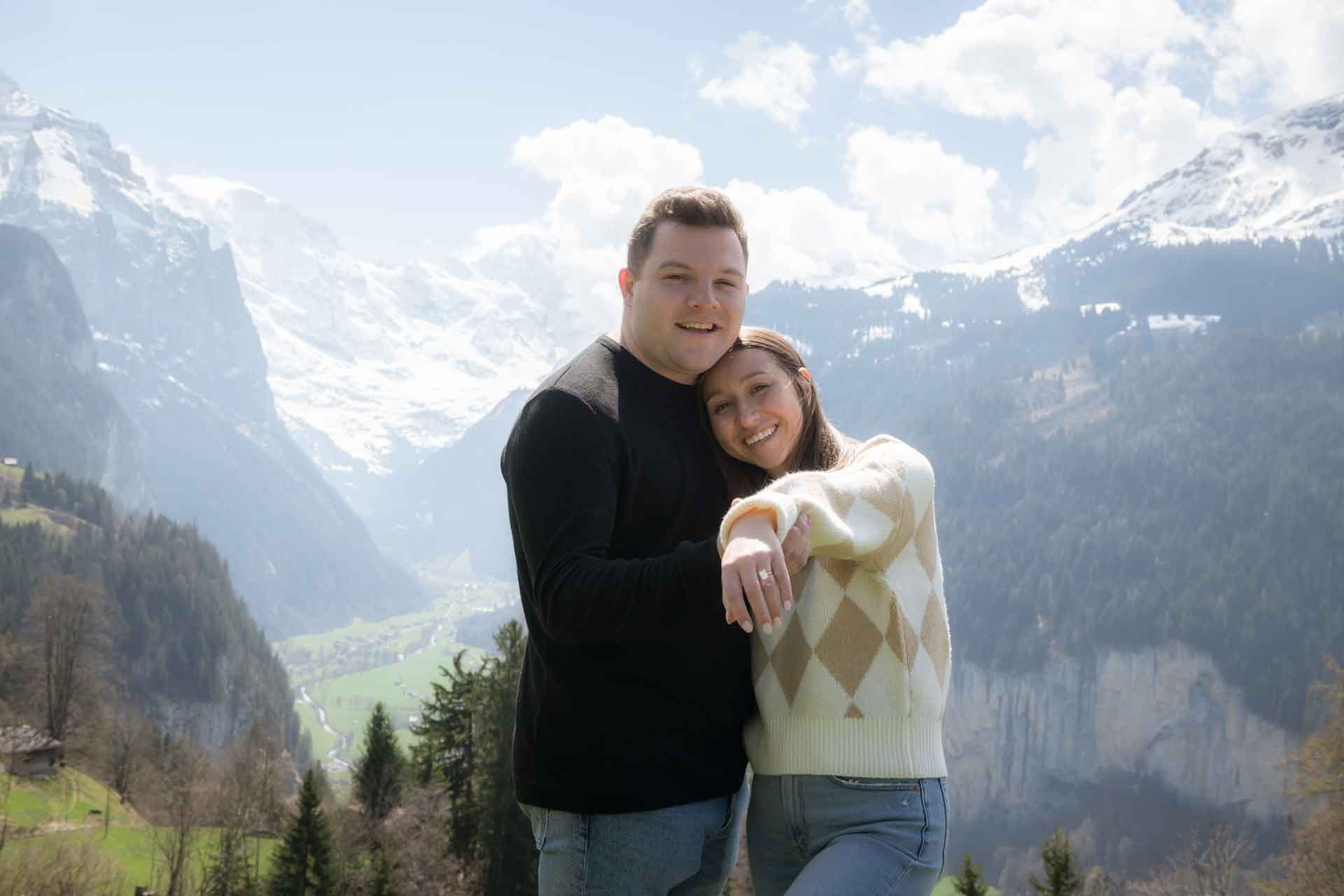 Marriage proposal in the Swiss Alps