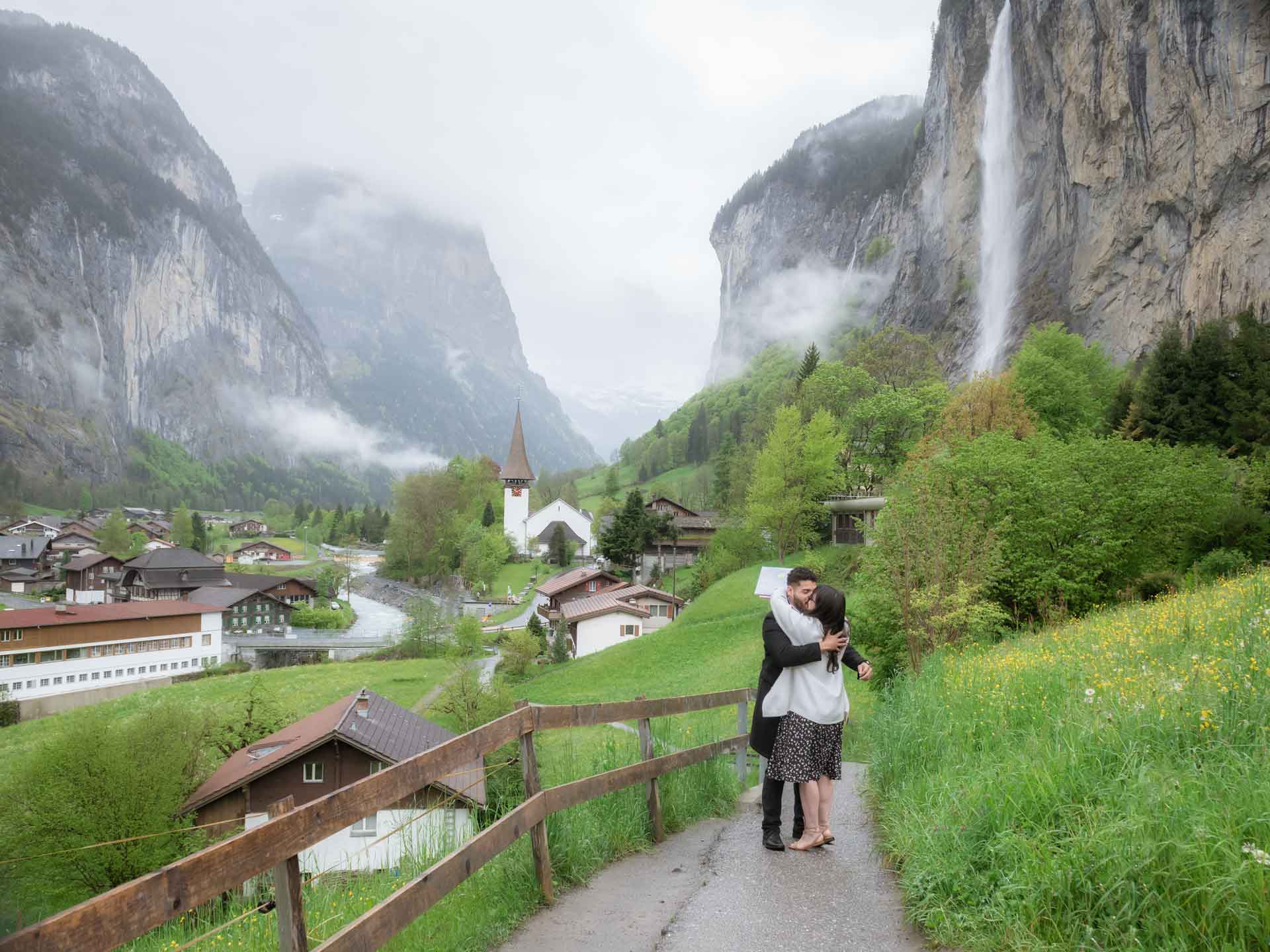 Marriage Proposal in Bad Weather