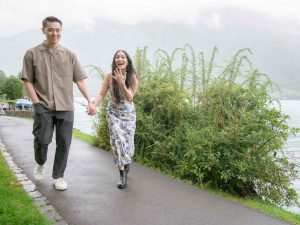 Marriage Proposal On A Rainy Day