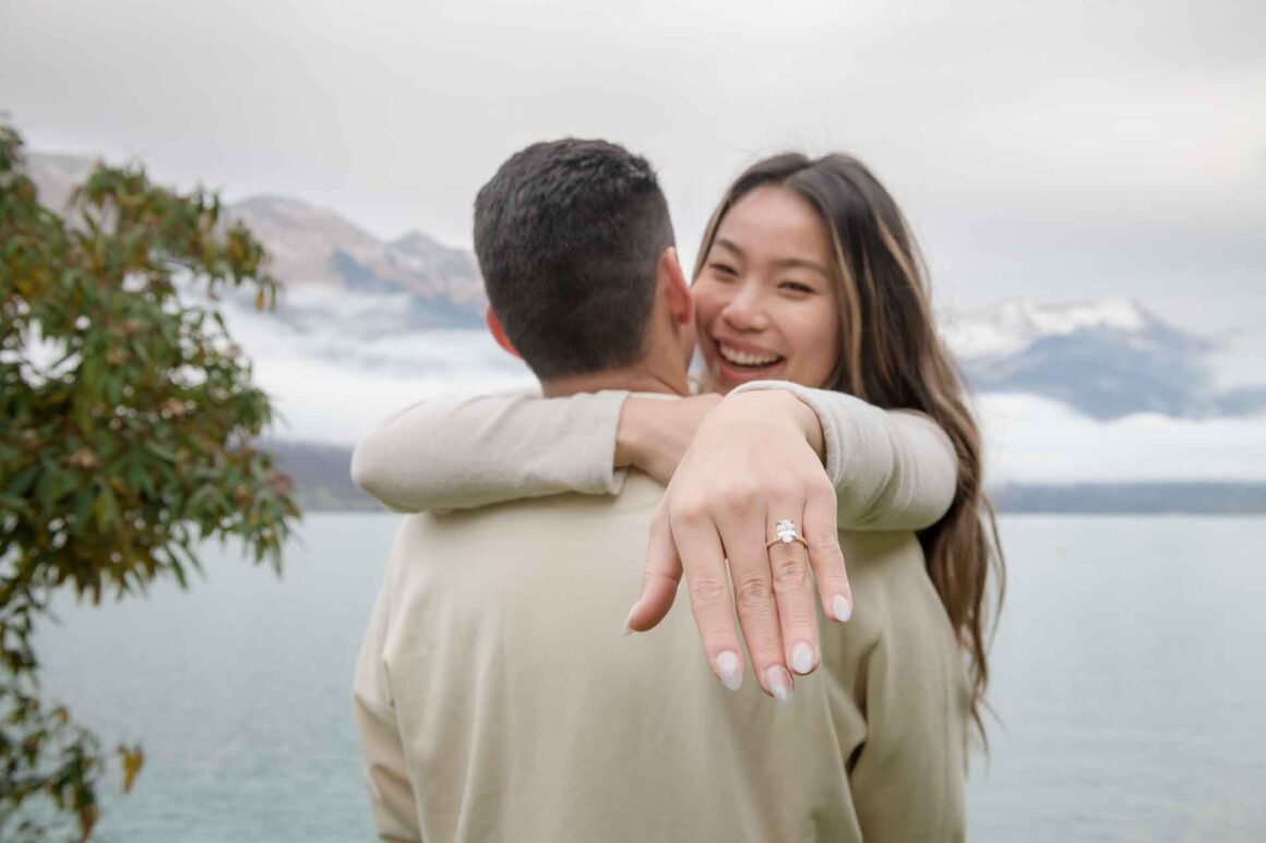 Iseltwald Pier Surprise Engagement photographer
