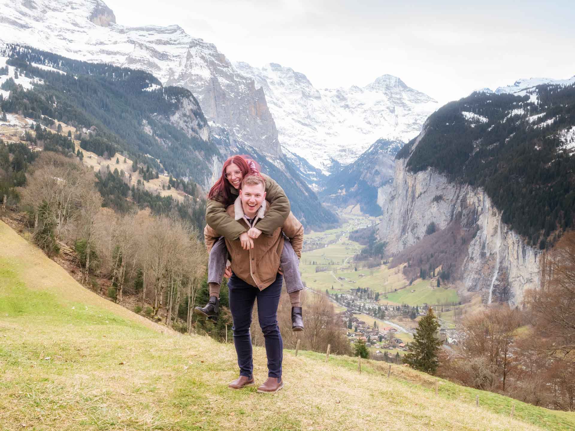 Marriage Proposal Overlooking Lauterbrunnen