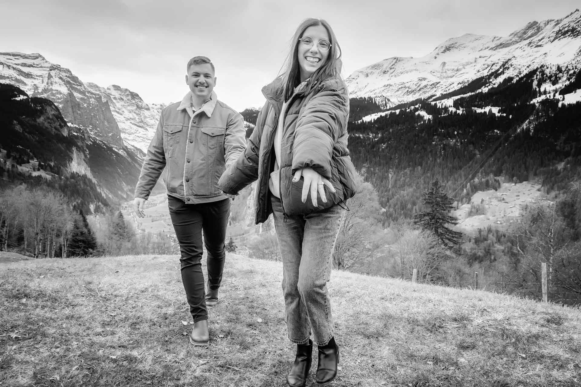 Marriage Proposal Overlooking Lauterbrunnen