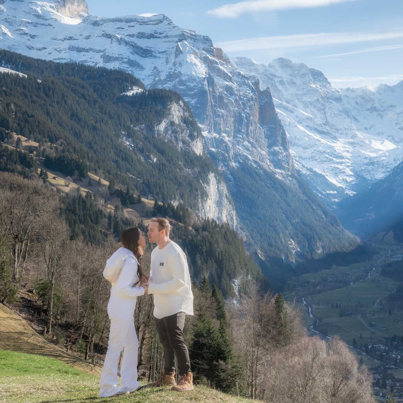 Proposal in Lauterbrunnen after visiting the Jungfraujoch