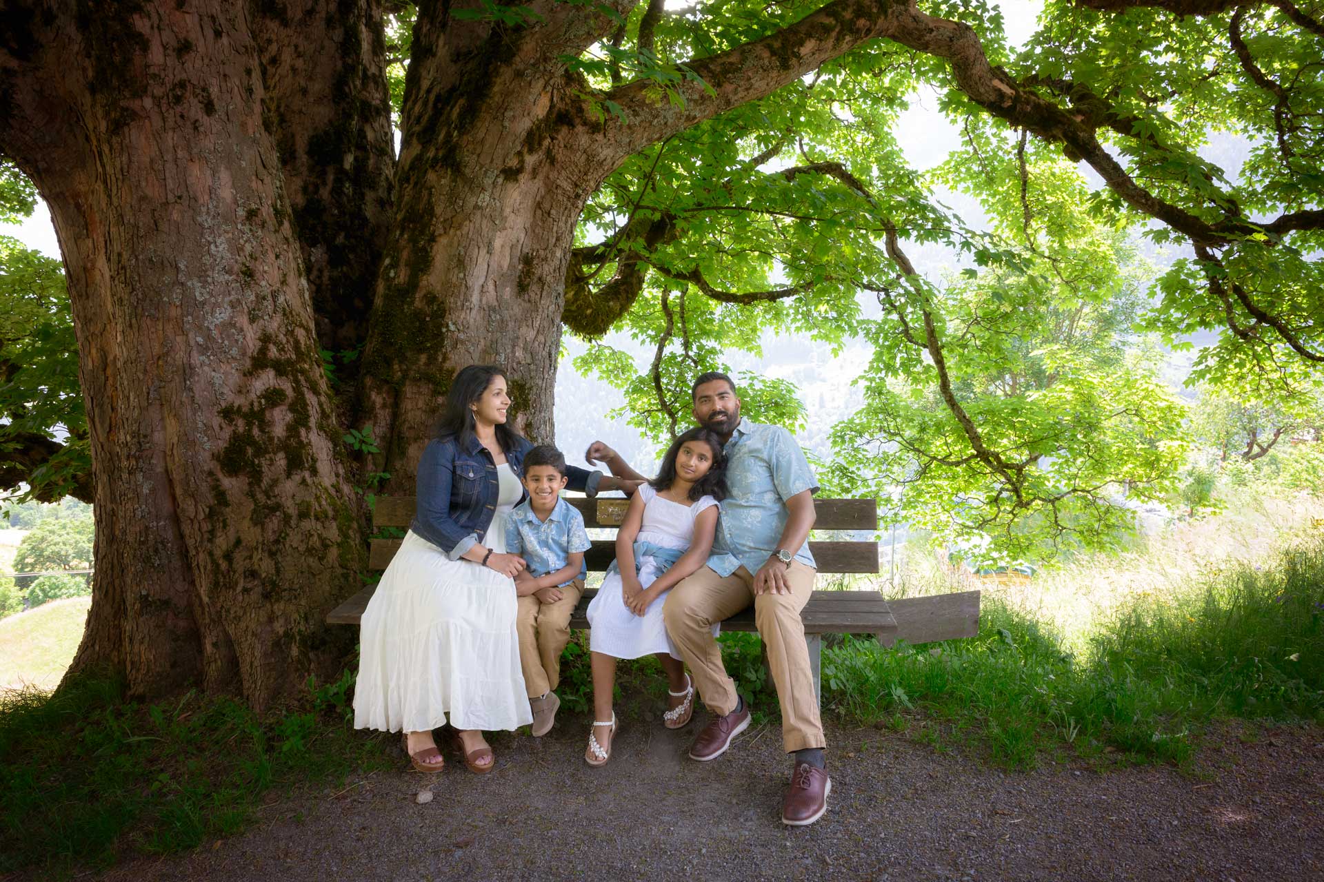 Family photo shoot in Wengen