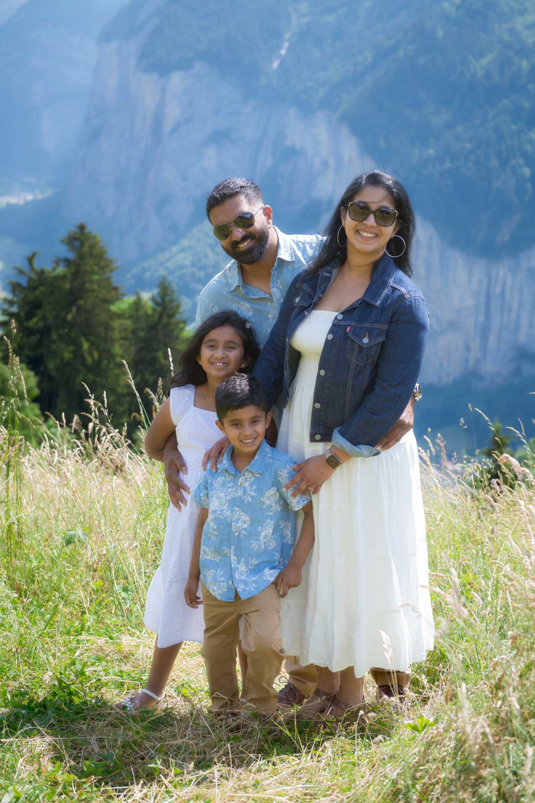 Family photo shoot in Wengen