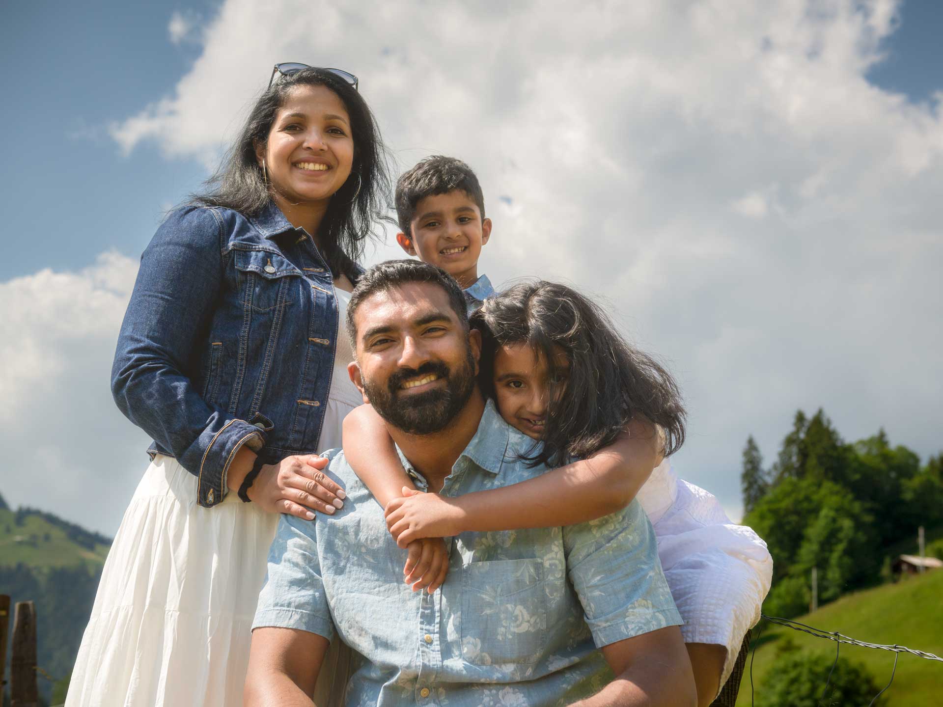 Family photo shoot in Wengen