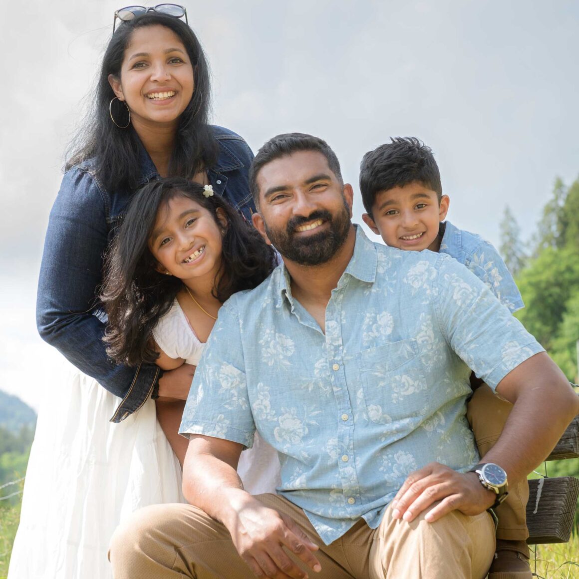 Family photo shoot in Wengen