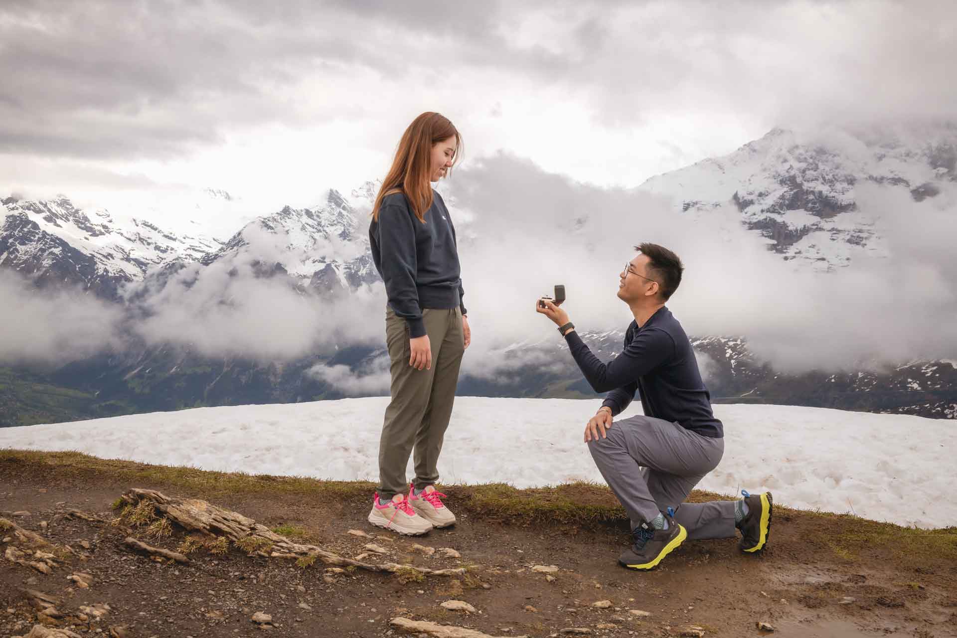 Engagement on Männlichen Summit