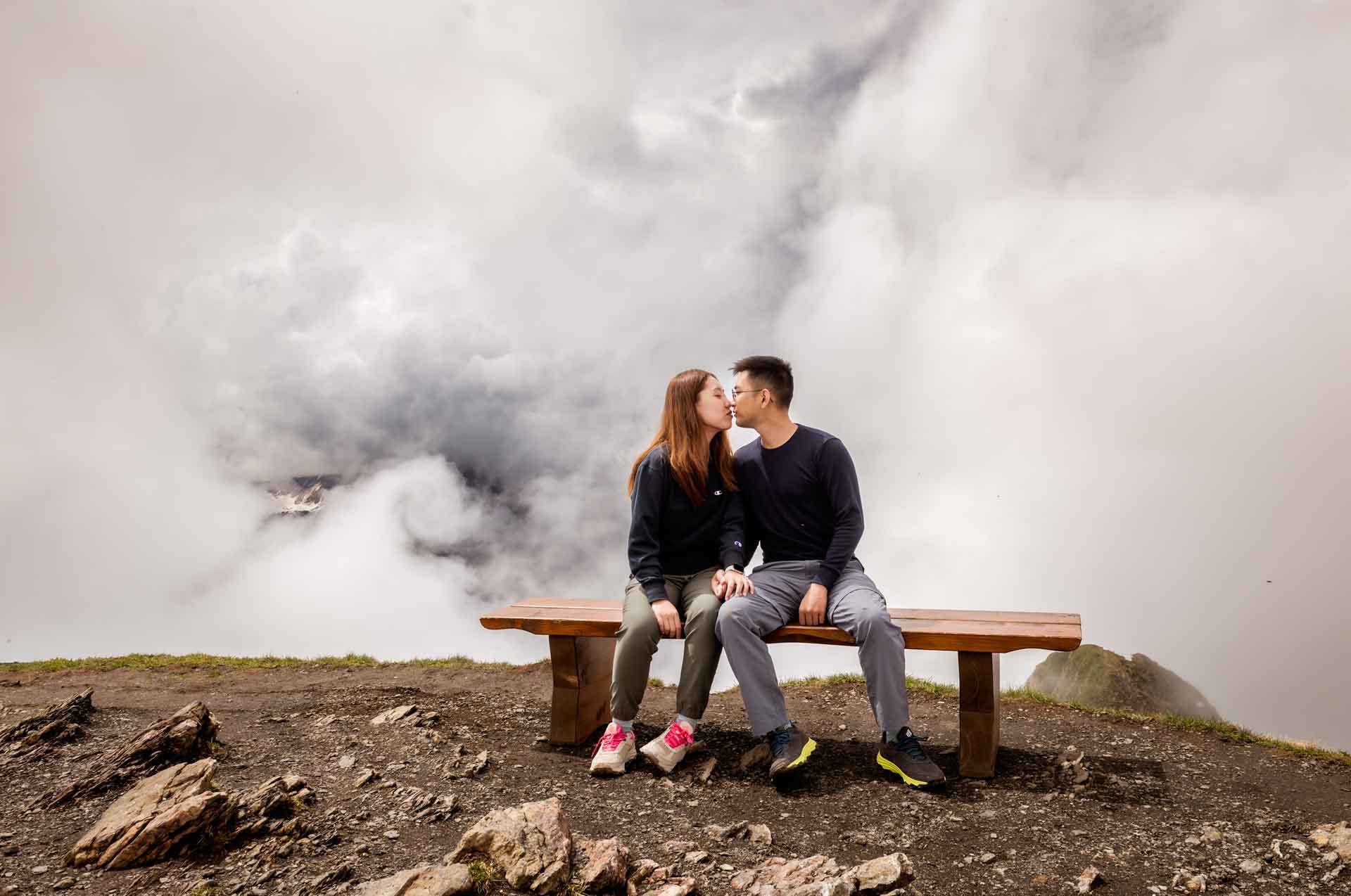 Marriage proposal on Männlichen mountain