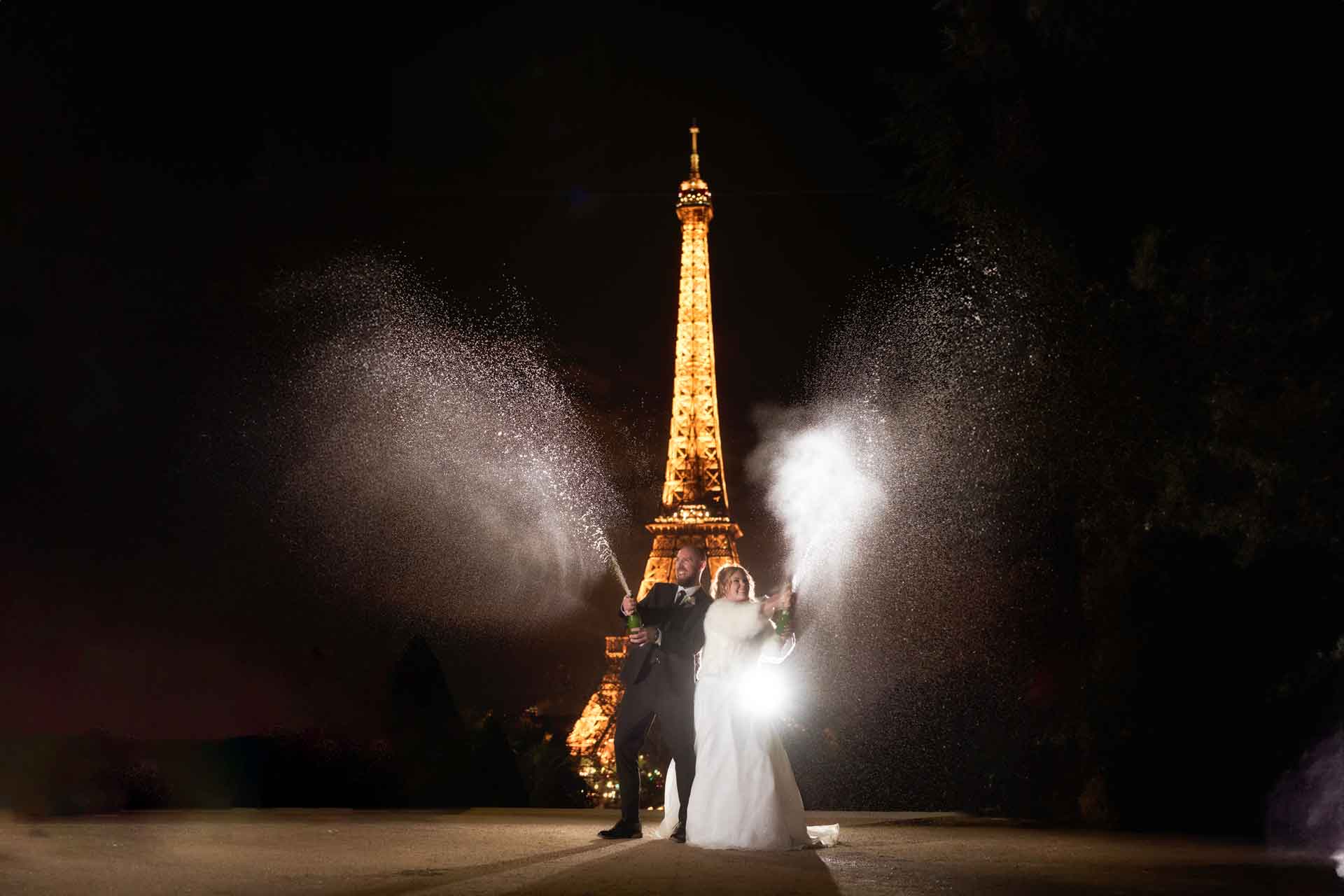 Evening photo shoot in Trocadéro Square, Paris, France