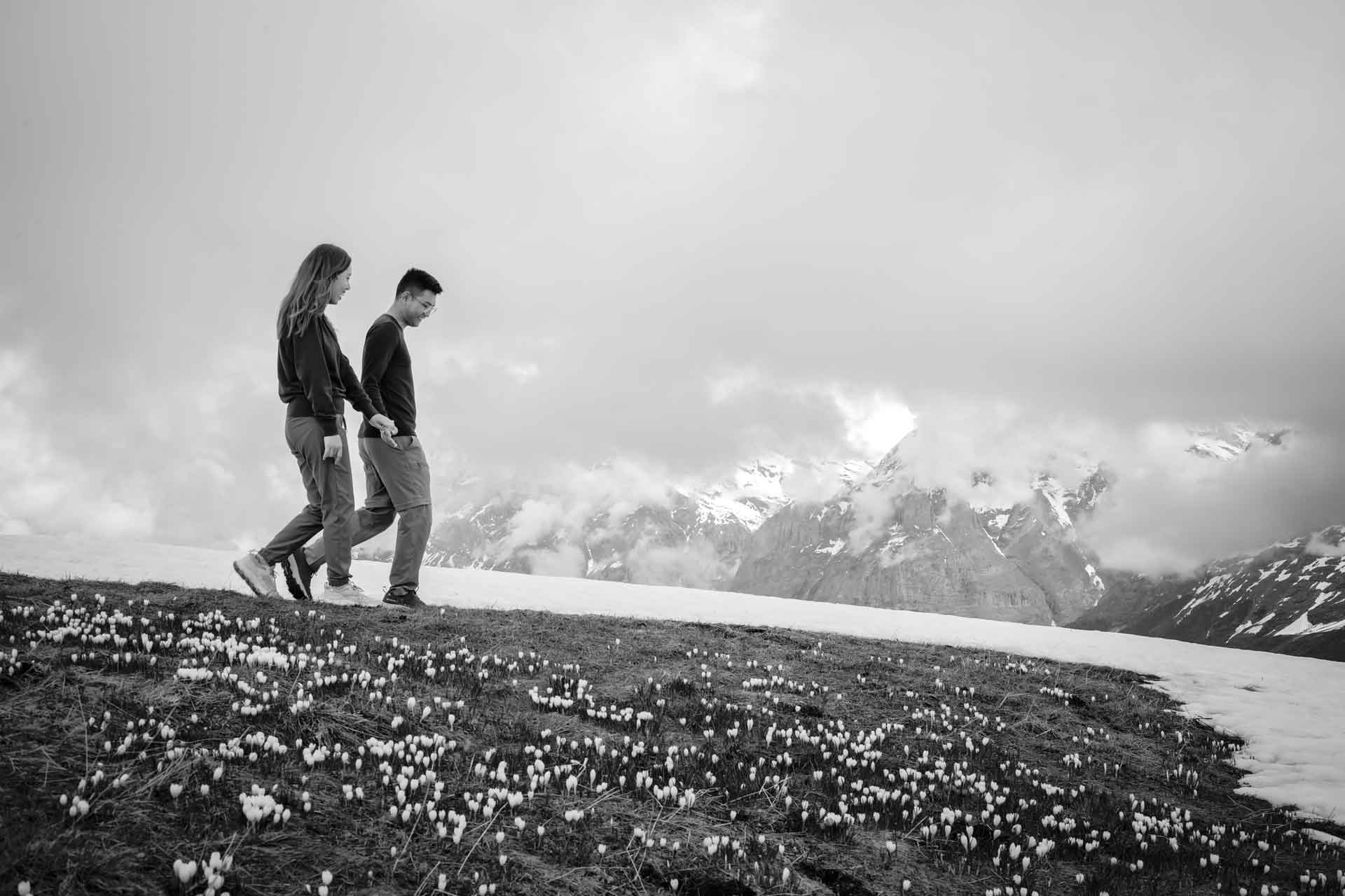 Marriage proposal on Männlichen mountain