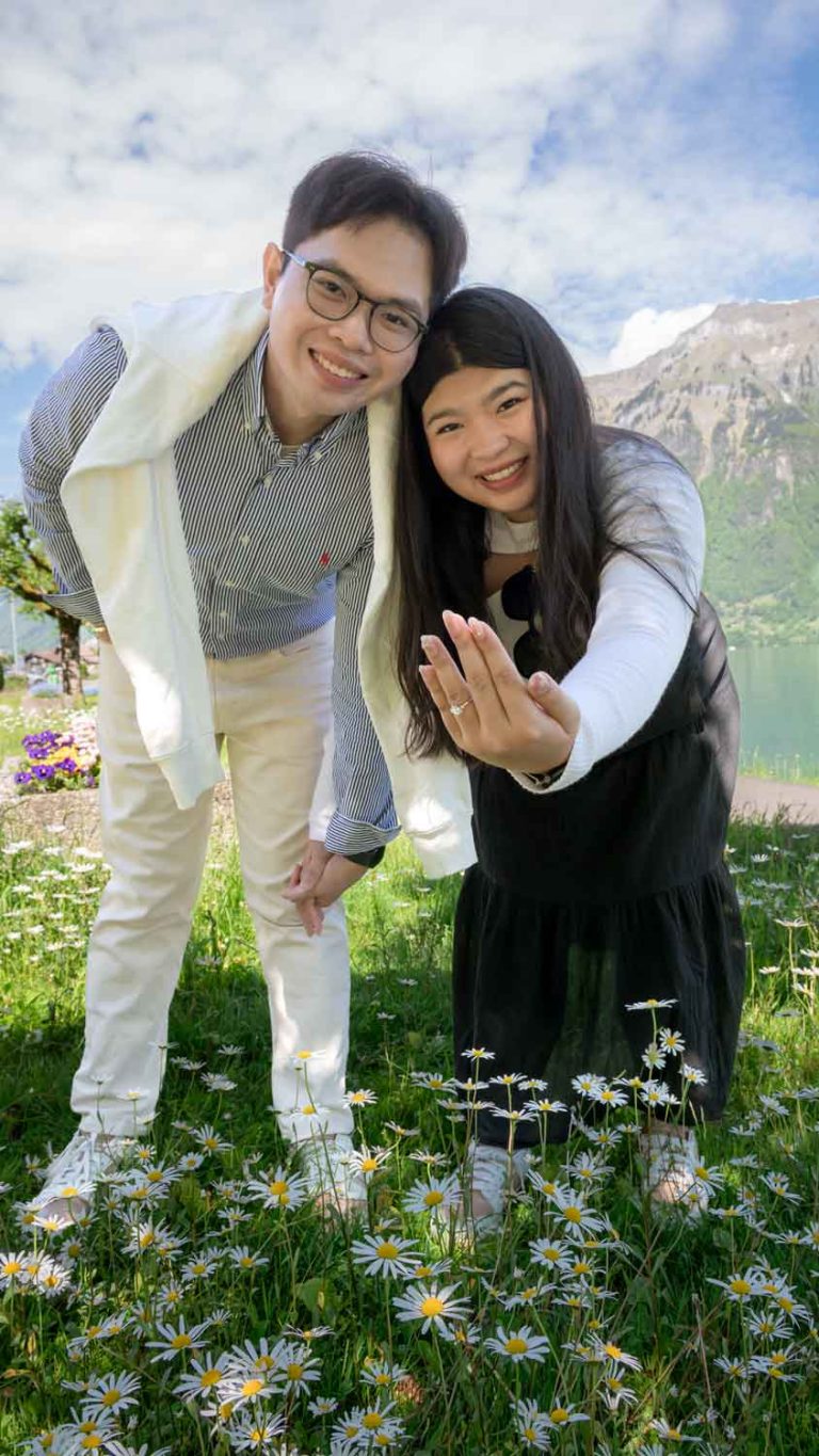 Wedding proposal in Iseltwald