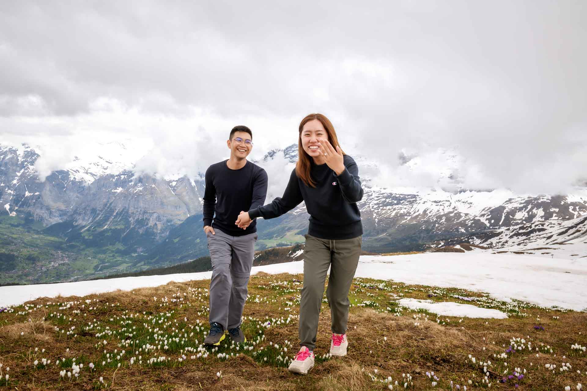 Marriage proposal on Männlichen mountain