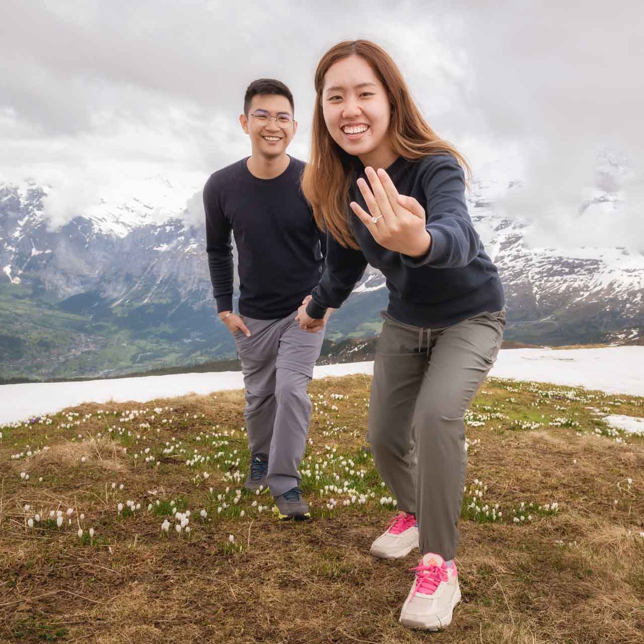 Marriage proposal on Männlichen mountain