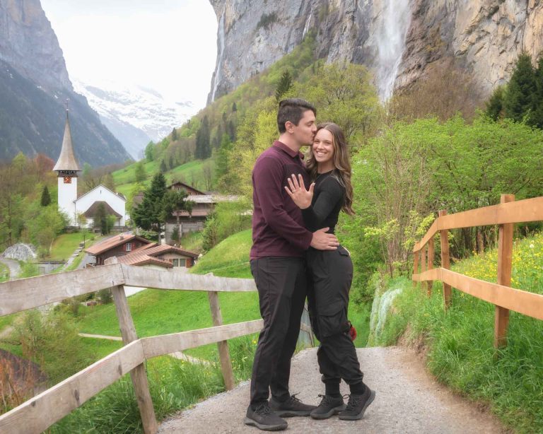 Engagement photo shoot in Lauterbrunnen